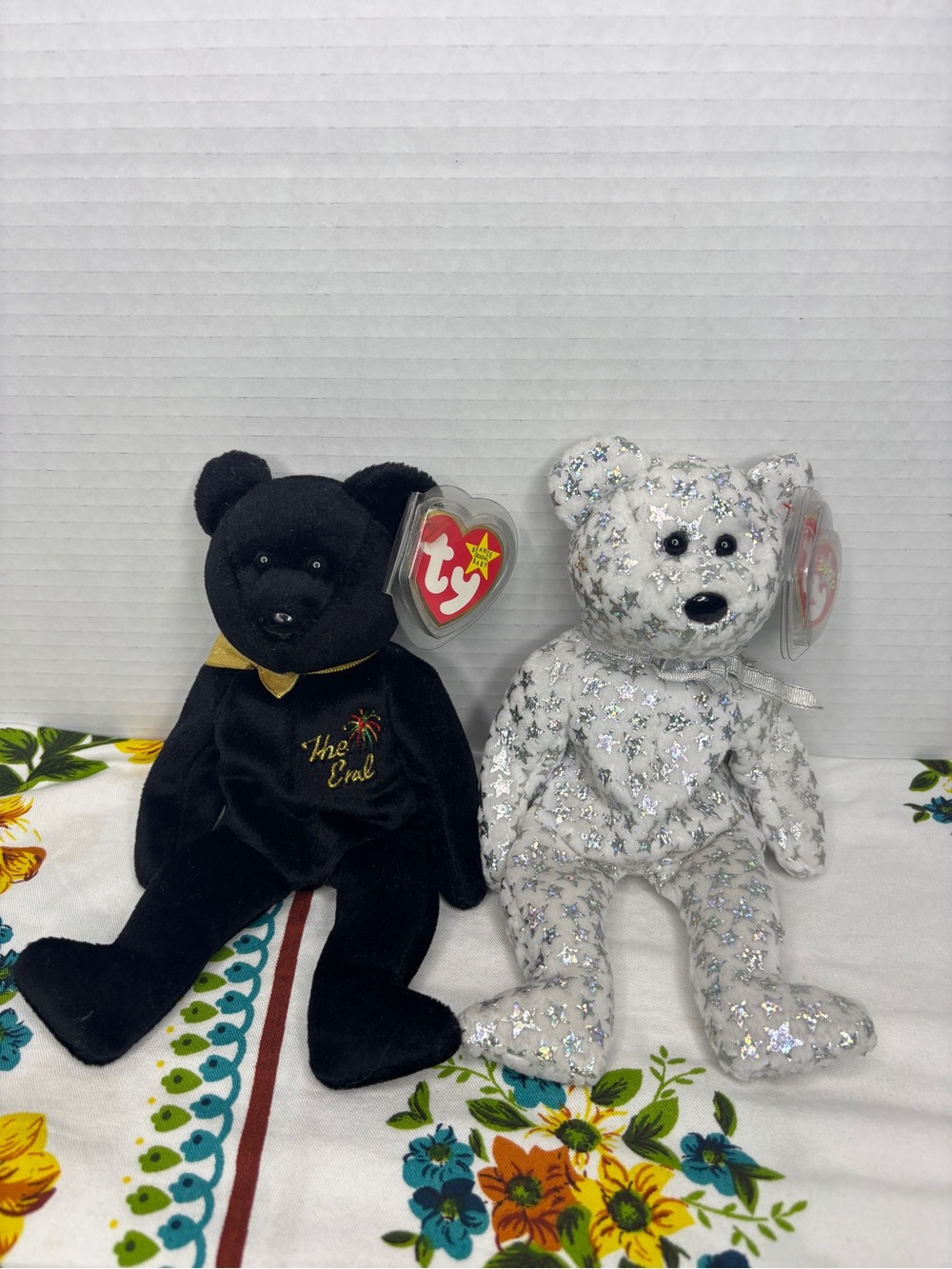 Original Ty Beanie Babies The End & The Beginning 2000 Bear Plush Collectibles